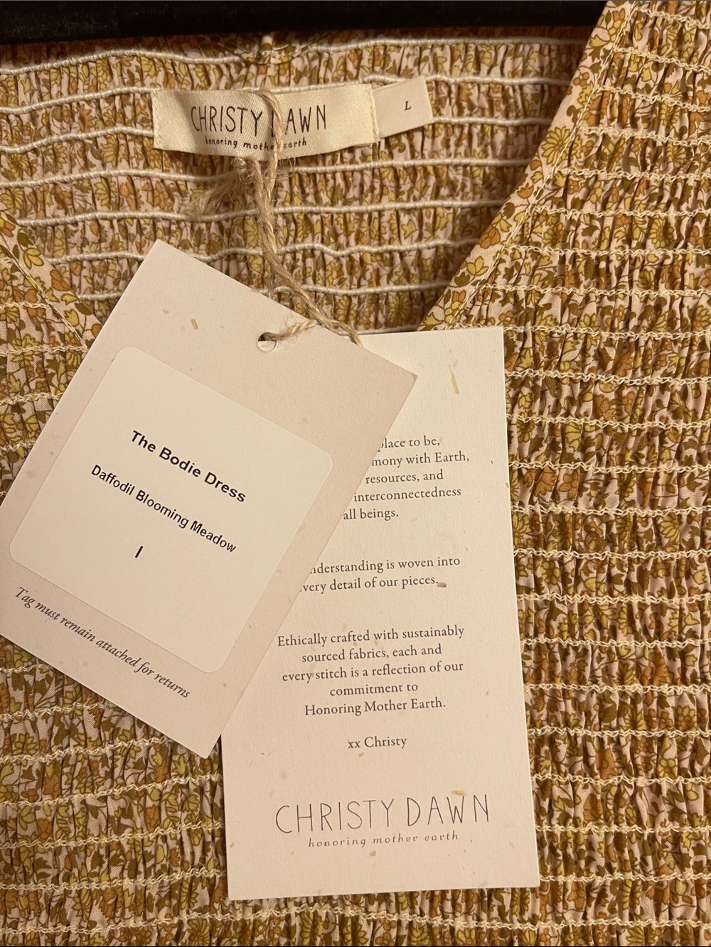 Christy Dawn Bodie Dress Daffodil Blooming Meadow L - Picture 3 of 5